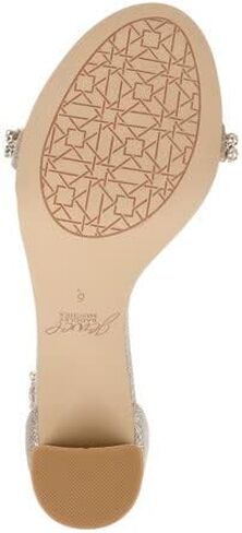 Jewel Badgley Mischka Daylann Pearl and Crystal Block Heel Sandal in Saudi Arabia