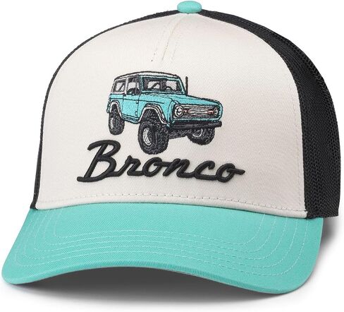 AMERICAN NEEDLE Ford Bronco Catalina Adjustable Snapback Baseball Hat, Mineral (23023A-BRONCO-MINL) in Saudi Arabia