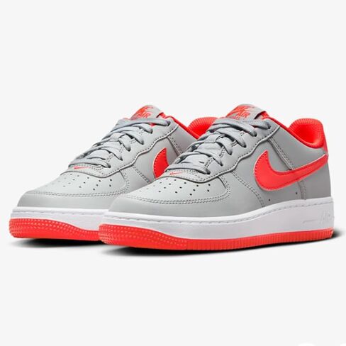 Nike Air Force 1 Big Kids' Shoes (CT3839-005, Light Smoke Grey/White/Bright) Size 6 in Saudi Arabia