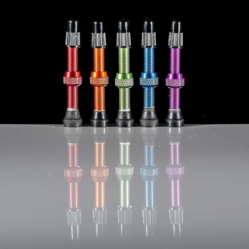 Stan's NoTubes Universal Tubeless Presta Valve Stem Pair, Aluminum Stems, 44mm, Blue in Saudi Arabia