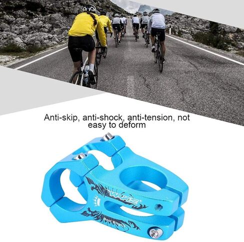 جذع الدراجة VGEBY1، جذع مقود الدراجة من سبائك الألومنيوم 31.8 مم، جذع مقود الدراجة MTB (أزرق) ركوب الدراجات وقطع الغيار in Saudi Arabia