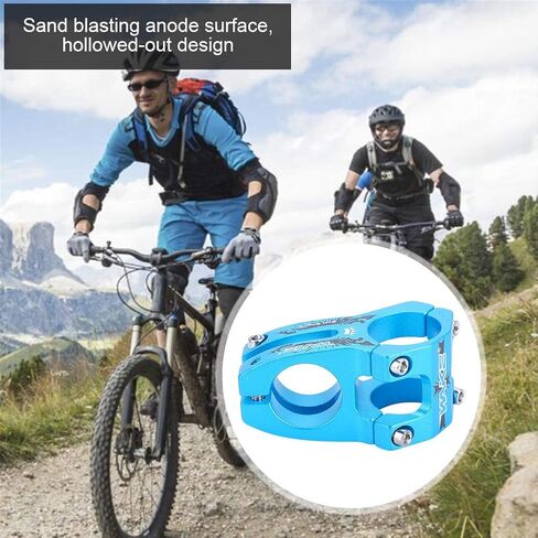 جذع الدراجة VGEBY1، جذع مقود الدراجة من سبائك الألومنيوم 31.8 مم، جذع مقود الدراجة MTB (أزرق) ركوب الدراجات وقطع الغيار in Saudi Arabia