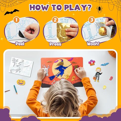ZMLM Colorful Foil Fun Kids Toys - Ocean World & Animals Toy Set - Arts & Crafts Supplies for 4+ Boys and Girls - Brithday Halloween Christmas Toys or Gifts for 4 5 6 7 8 9 10 Boys and Girls in Saudi Arabia