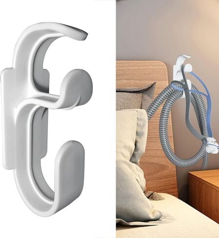 CPAP Hose Hanger with Anti Unhook Feature- White CPAP Hook for Secure Attachment - Premium CPAP Hanger for Organized and Convenient Storage - Durable CPAP Hose Holder in Saudi Arabia