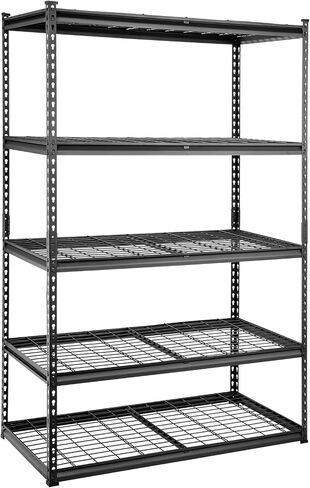 VEVOR Storage Shelving Unit, 5-Tier Adjustable Storage Shelves, 48" L x 24" W x 72" H Heavy Duty Garage Storage Shelves, Metal Shelves for Kitchen Pantry Basement Bathroom Laundry in Saudi Arabia