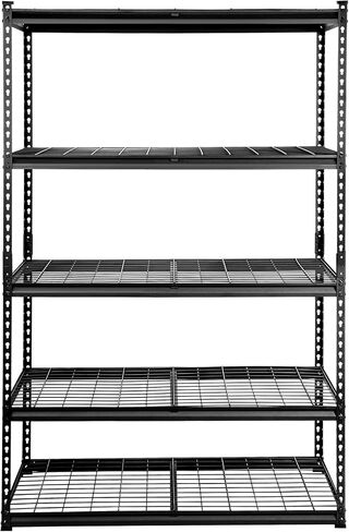 VEVOR Storage Shelving Unit, 5-Tier Adjustable Storage Shelves, 48" L x 24" W x 72" H Heavy Duty Garage Storage Shelves, Metal Shelves for Kitchen Pantry Basement Bathroom Laundry in Saudi Arabia