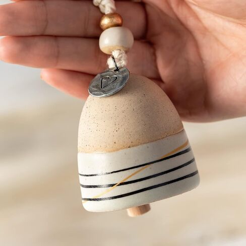 Demdaco Remembrance Gold Tone 2.5 inch Stoneware and Wood Mini Inspired Bell in Saudi Arabia