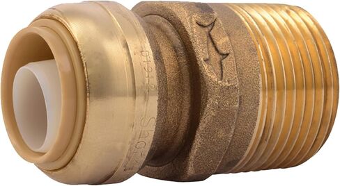 SharkBite 3/4 x 1 Inch MNPT Adapter, Push to Connect Brass Plumbing Fitting, PEX Pipe, Copper, CPVC, PE-RT, HDPE, U139LFA in Saudi Arabia