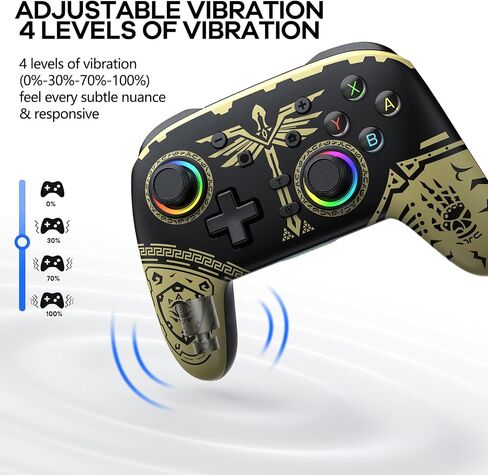 وحدات تحكم التبديل AROEVEIB، وحدة تحكم Switch Pro تدعم الاهتزاز المزدوج/التحكم في الحركة/6 محاور جيروسكوبية، متوافقة مع Nintendo Switch/Switch Lite/OLED in Kuwait