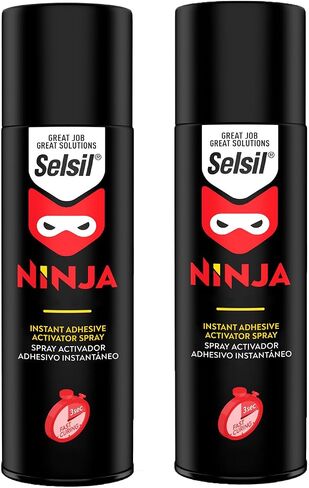 SELSIL Super Glue Accelerator Spray (6.76 fl oz) - Cyanoacrylate Glue Activator, Professional Fast Clear Adhesive Accelerators for Woodworking, Metal, Plastic, Indoor & Outdoor (1 Pack) in Saudi Arabia
