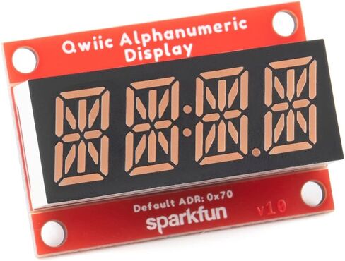 شاشة SparkFun Qwiic الأبجدية الرقمية - أرجواني - شاشة عرض أبجدية رقمية مكونة من 14 قطعة لا تتطلب لحام 128 نمطًا الحد الأقصى لأرقام شرائح العرض 2X نقاط تثبيت على الحائط in Saudi Arabia
