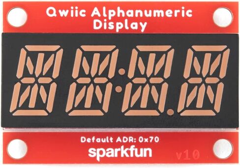 شاشة SparkFun Qwiic الأبجدية الرقمية - أرجواني - شاشة عرض أبجدية رقمية مكونة من 14 قطعة لا تتطلب لحام 128 نمطًا الحد الأقصى لأرقام شرائح العرض 2X نقاط تثبيت على الحائط in Saudi Arabia