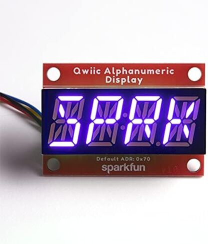 شاشة SparkFun Qwiic الأبجدية الرقمية - أرجواني - شاشة عرض أبجدية رقمية مكونة من 14 قطعة لا تتطلب لحام 128 نمطًا الحد الأقصى لأرقام شرائح العرض 2X نقاط تثبيت على الحائط in Saudi Arabia