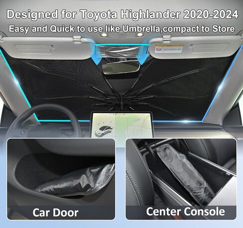 [2024 Newest] INSAUTO Honda CRV Windshield Sunshade Umbrella-Protect Car from Sun Rays & Keep Cool-Foldable Front Windshield Sun Shade for Honda CR-V 2023-2024 in Saudi Arabia