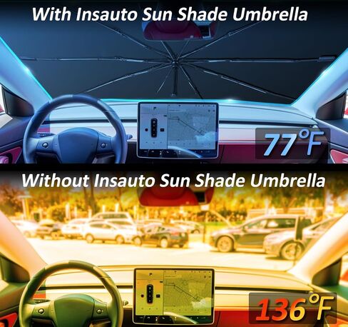 [2024 Newest] INSAUTO Honda CRV Windshield Sunshade Umbrella-Protect Car from Sun Rays & Keep Cool-Foldable Front Windshield Sun Shade for Honda CR-V 2023-2024 in Saudi Arabia