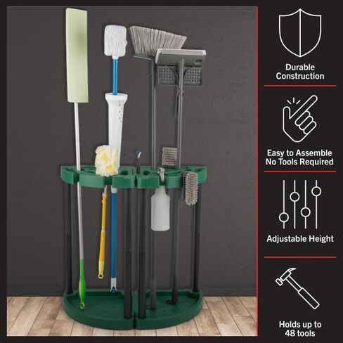 Stalwart Tool Organizer 2-Pack - Garage Storage Rack - Organize Up to 48 Yard Tools - Corner Rack for Home or Shed - Easy to Assemble Utility Racks in Saudi Arabia