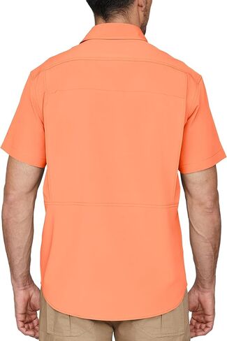 PIQIDIG Men's UPF 50+ Sun Protection Shirt Short Sleeve Hiking Fishing Shirt Quick Dry for Safari Travel Button Down Shirts in Kuwait