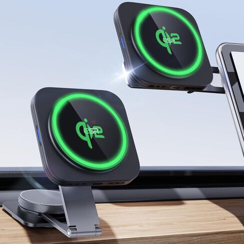 ESR for Qi2 15W MagSafe Car Mount Charger, Qi2-Certified MagSafe Car Charger, Dashboard Magnetic Wireless Car Charger Mount, for iPhone 15/14/13/12 Series, Fast Charging, Car Accessories, Black in Saudi Arabia