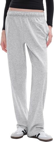 PUMIEY Women's Wide Leg Sweatpants Straight Baggy Sweat Pants High Waisted Lounge Pants Airy Collection in Saudi Arabia