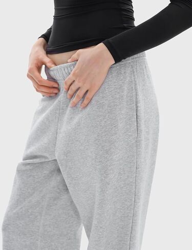 PUMIEY Women's Wide Leg Sweatpants Straight Baggy Sweat Pants High Waisted Lounge Pants Airy Collection in Saudi Arabia