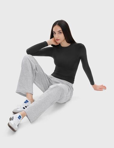 PUMIEY Women's Wide Leg Sweatpants Straight Baggy Sweat Pants High Waisted Lounge Pants Airy Collection in Saudi Arabia