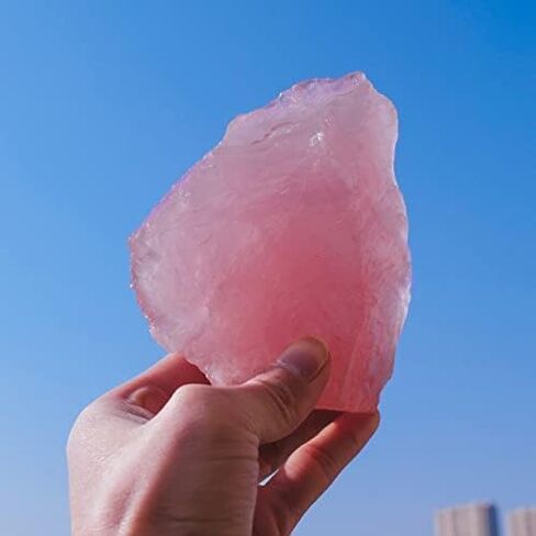 Apengshi 1 قطعة روز كوارتز خام كريستال 0.77-0.99 رطل أحجار شفاء كريستالية طبيعية أحجار كريمة كريستالية خشنة للهبوط والتلميع والديكور المنزلي وتزيين خزان الأسماك بنفسك وعلاج الويكا in Saudi Arabia