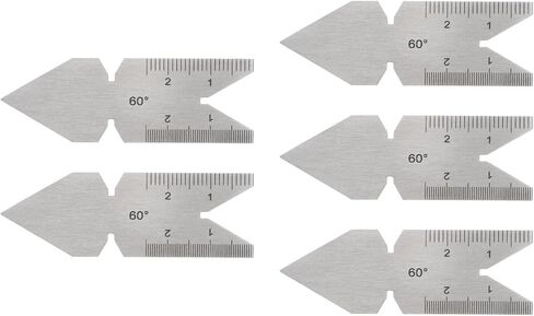 HARFINGTON 5pcs Center Gauge 60 Degree Metric Thread Cutting Angle Gauge Stainless Steel Lathe Cutting Tool,Thread Pitch Increment 0.1/0.05mm in Saudi Arabia