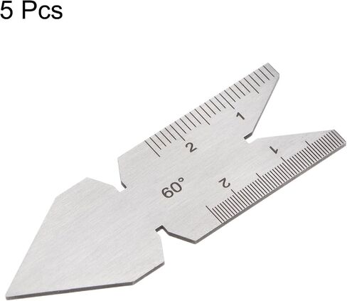 HARFINGTON 5pcs Center Gauge 60 Degree Metric Thread Cutting Angle Gauge Stainless Steel Lathe Cutting Tool,Thread Pitch Increment 0.1/0.05mm in Saudi Arabia
