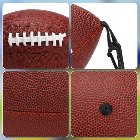 TOBWOLF Football Throw Trainer, Football Bungee Catching Trainer with Pump Size 6 Fits Ages 11+ Youth, Bounce Back Leather Football Improving Enhance Solo Passing Catching Skills Indoors & Outdoors in Saudi Arabia