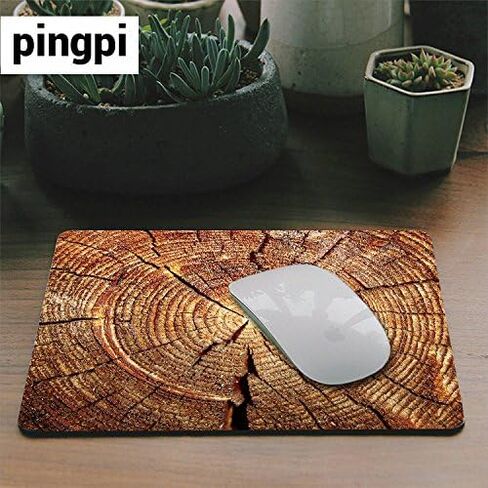 Gaming Mouse Pad Custom Design, Wood Grain Pattern Non-slip Thick Rubber Large Mousepad 9.5 X 7.9 Inch (240mmX200mmX3mm) in Kuwait