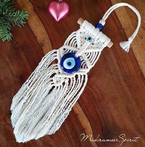 WindAngel عين الشر المنسوجة يدويًا Boho Dream Catchers ديكور للتعليق على الحائط لغرفة النوم والمنزل وغرفة النوم (سحري) in Saudi Arabia