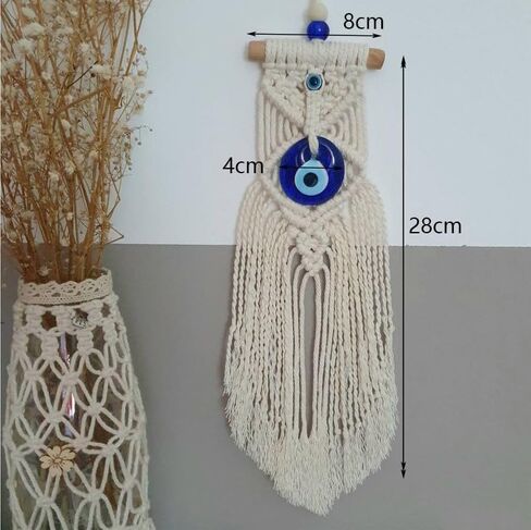 WindAngel عين الشر المنسوجة يدويًا Boho Dream Catchers ديكور للتعليق على الحائط لغرفة النوم والمنزل وغرفة النوم (سحري) in Saudi Arabia