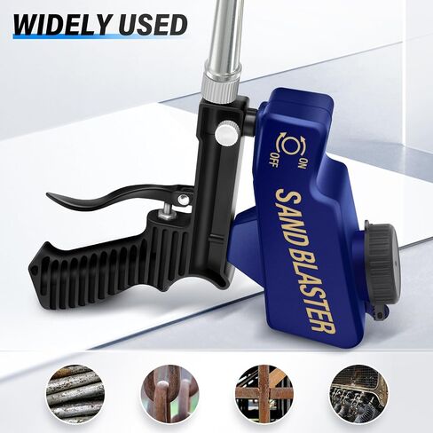 TAILONZ PNEUMATIC Portable Air Sand Blaster Gun Kit for Air Compressor Remove Paint, Rust, Stains, and Grime from Metal and Wood Surfaces in Saudi Arabia