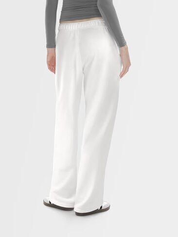 PUMIEY Women's Wide Leg Sweatpants Straight Baggy Sweat Pants High Waisted Lounge Pants Airy Collection in Saudi Arabia