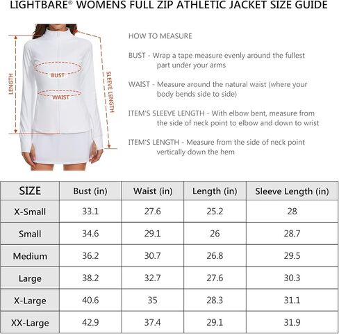 Lightbare Women’s Zip Up Athletic Jackets Lightweight Slim Fit with Pockets Thumb Holes for Workout Gym Running Yoga in Saudi Arabia