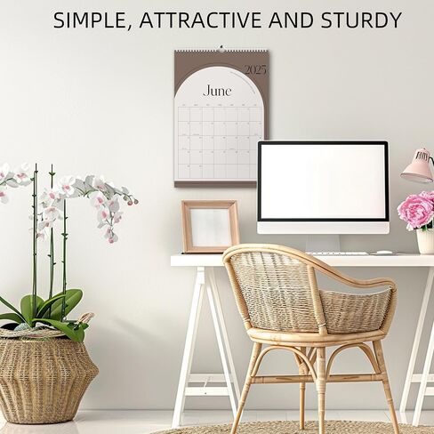Aesthetic Monthly Wall Calendar 2024-2025 - Runs from July 2024 Until June 2025 – 8.5"x11" Vertical, Small Wall Hanging Calendar Planner for Office or Home Easy Organizing in Saudi Arabia