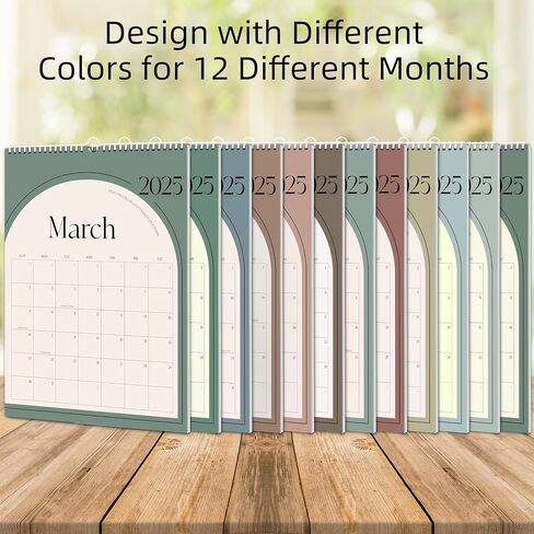 Aesthetic Monthly Wall Calendar 2024-2025 - Runs from July 2024 Until June 2025 – 8.5"x11" Vertical, Small Wall Hanging Calendar Planner for Office or Home Easy Organizing in Saudi Arabia