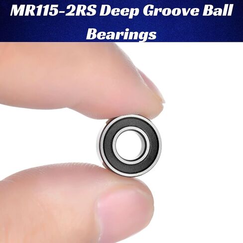 محامل MR115-2RS 5x11x4 مم محامل صغيرة مشحمة مسبقًا ومزدوجة المطاط مختومة MR115 2RS محمل كروي صغير (30 قطعة) in Kuwait