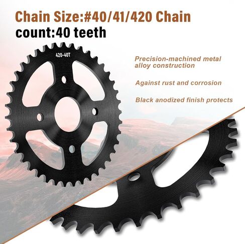 Mini Bike Sprocket 420 Chain 50T Go Kart Rear Sprocket 40mm Bore Replacement for Coleman Bt200x Ct200u Trail 200 Ct200u-Ex Baja Warrior Heat Massimo Mb165 Mb200 196cc 5.5 6.5hp in Kuwait