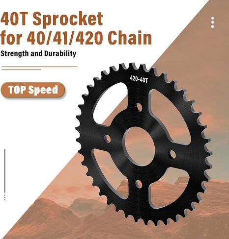 Mini Bike Sprocket 420 Chain 50T Go Kart Rear Sprocket 40mm Bore Replacement for Coleman Bt200x Ct200u Trail 200 Ct200u-Ex Baja Warrior Heat Massimo Mb165 Mb200 196cc 5.5 6.5hp in Kuwait