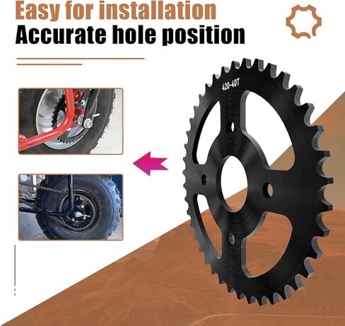 Mini Bike Sprocket 420 Chain 50T Go Kart Rear Sprocket 40mm Bore Replacement for Coleman Bt200x Ct200u Trail 200 Ct200u-Ex Baja Warrior Heat Massimo Mb165 Mb200 196cc 5.5 6.5hp in Kuwait