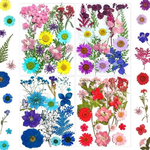 33Pcs Pink Pressed Dried Flowers for Resin, Real Natural Bulk Assorted Dry Floral Leaves for DIY Art Crafts, Epoxy Molds, Jewelry, Soap, Candle Making, Nails Decors in Saudi Arabia