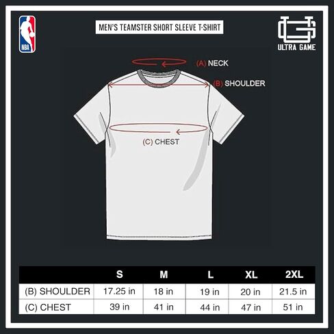 Ultra Game NBA Official Men's Teamster Short Sleeve T-Shirt in Saudi Arabia