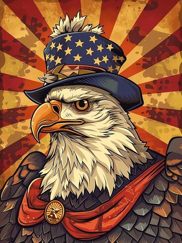 Biishow Diamond Art Kits for Adults Eagle - 30x40cm Diamond Art Painting Accessories Animal Full Drill Round Rhinestone Cross Stitch Embroidery Canvas, Ideal for DIY Craft & Home Wall Decor in Saudi Arabia