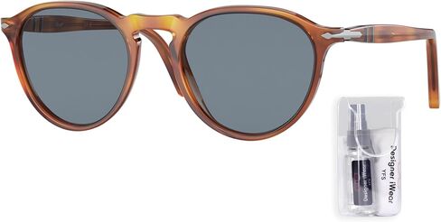 Persol PO3286S 24/57 53MM Havana/Polar Brown Polarized Sunglasses for Men for Women + BUNDLE With Designer iWear Complimentary Eyewear Kit in Saudi Arabia