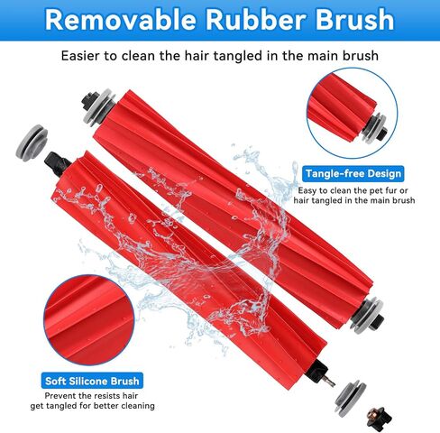 26Pack S8 Accessories Kit Replacement Part Compatible with Roborock S8 Pro Ultra Robot Vacuum Cleaner with 2 Roller Brushes,4 Filter,6 Mop Pad,6 Side Brushes,1 Clean Brush,4 Dust Bag,3 Maintenance Kit in Saudi Arabia