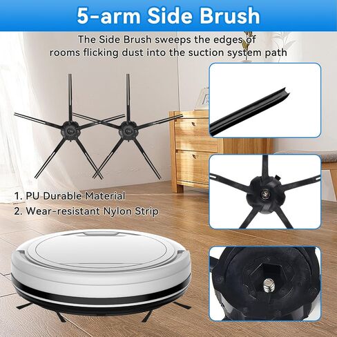 26Pack S8 Accessories Kit Replacement Part Compatible with Roborock S8 Pro Ultra Robot Vacuum Cleaner with 2 Roller Brushes,4 Filter,6 Mop Pad,6 Side Brushes,1 Clean Brush,4 Dust Bag,3 Maintenance Kit in Saudi Arabia