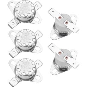 uxcell KSD301 Thermostat 145°C/293°F 10A Normal Closed N.C Adjust Snap Disc Temperature Switch for Microwave,Oven,Coffee Maker 5pcs,Ceramic Material