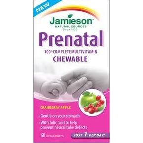 Jamieson Prenatal 100% Complete Multivitamin Chewable, 60 Tablets