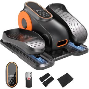 Under Desk Elliptical Machine, Ellipse Leg Exerciser for Seniors Fully Assembled, Quiet & Portable Electric Seated Pedal Exerciser with Remote Control & 12 Adjustable Speeds